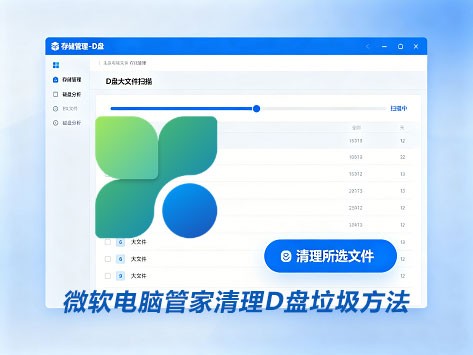微软电脑管家清理D盘垃圾的方法