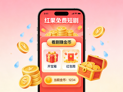 红果免费短剧App赚取金币的方法